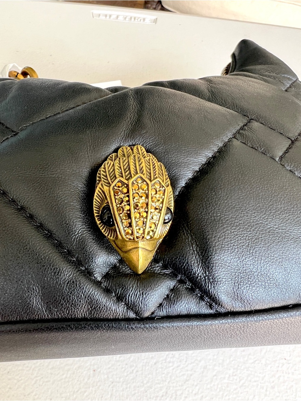 Kurt Geiger Kensington Small Quilted Hobo on Chain Black NWT - Picture 13 of 15